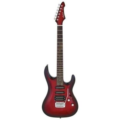 Guitarra Elétrica Pro II MAC-STD com Captadores Single Coil e Humbucker Metallic Red Shade Aria