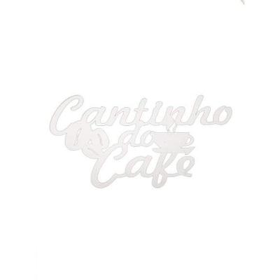 Cantinho do Café Xicara em MDF Branco [F031] para Até 5 Chaves com Corte a Laser Branco Trovarelli