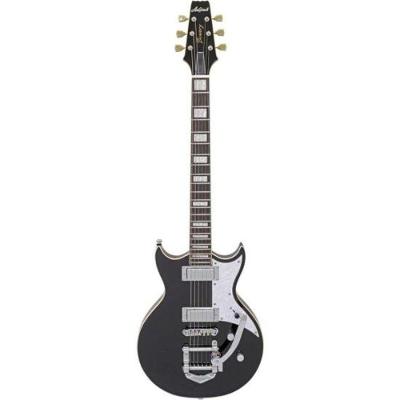 Guitarra Elétrica Aria Pro II 212-MK2 Bowery com Corpo em Mogno, Cauda Bigsby Preto Aria Guitars