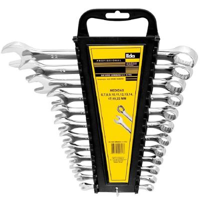 Conjunto De Chaves Combinadas 6-22mm Com Bandeja Plástica - 8ax- Eda