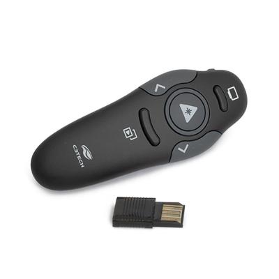 Apresentador sem Fio AP-400BK 2.4GHZ com Apontador Laser Vermelho Preto C3tech