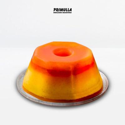 Forma para Mini Pudim Descartável 120ML C-100 Forneável com Tampinha Transparente Higipack