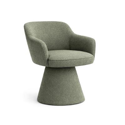 Cadeira De Mesa De Jantar Jade Base Cone Linho Verde - Nexta Casa