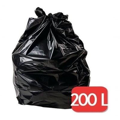 Kit 100 Sacos de Lixo Farotully 200 Litros Ultra Reforçado para Uso Doméstico e Comercial Preto