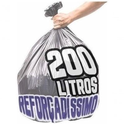 Saco de Lixo Kit 3 200 Litros Vermelho Azul e Cinza 100 Unidades para Coleta Higipack