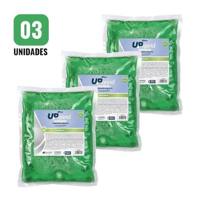 Kit 3 Refil Sabonete Espuma Uppro Hand Erva Doce 600ML para Mãos em Bag Uppro