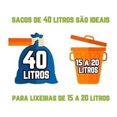 Saco de Lixo Kit Reforçado Preto 100L e 40L com 200 Unidades para Lixo Doméstico Higipack