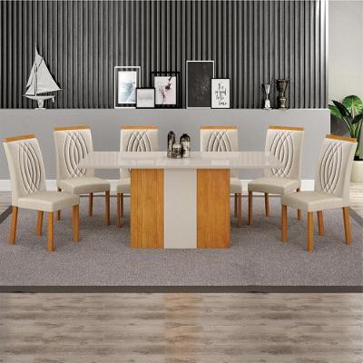 Sala De Jantar 6 Cadeiras 100%mdf 1,60x80 Dhora Arbo Design