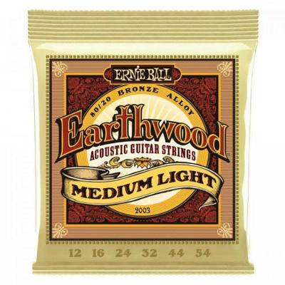 Encordoamento Para Violão Aço .012 Médio Leve Earthwood 2003 Ernie Ball [f002]