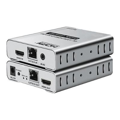 Extender Hdmi 1.4 4k 30hz Kvm Com Ir Cascateável Faz Até 120 Metros Via Porta Rj45 (ethernet) (flexport)