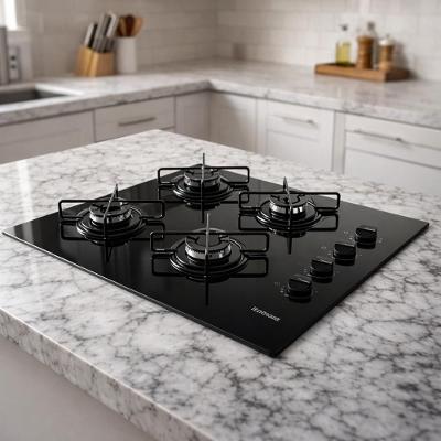 Cooktop a Gás Movelove Essencial 4 Queimadores Itatiaia 4 Bocas Vidro Temperado Preto Bivolt