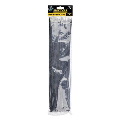 Abraçadeira de Nylon 40CM X 7,6MM com 50 UNIDADES Organização de Cabos e Fios Preta Startools