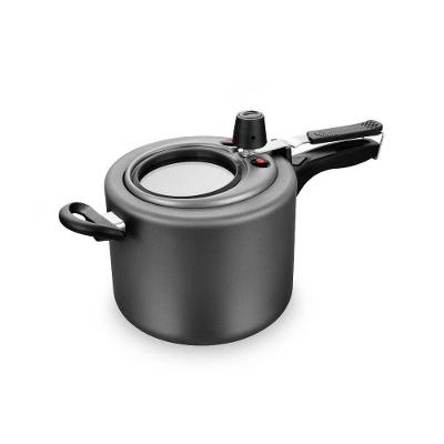 Panela de Pressão Antiaderente com Visor Grafite Alumínio 4,5L