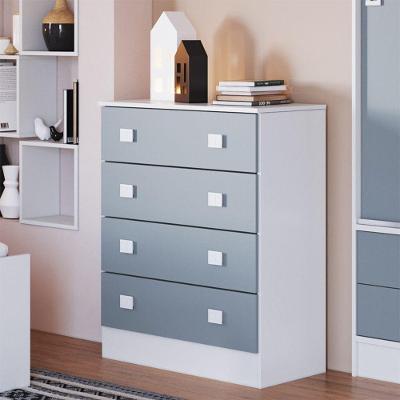 Cômoda Infantil Em Mdp 15mm 4 Gavetas Percasa Azul