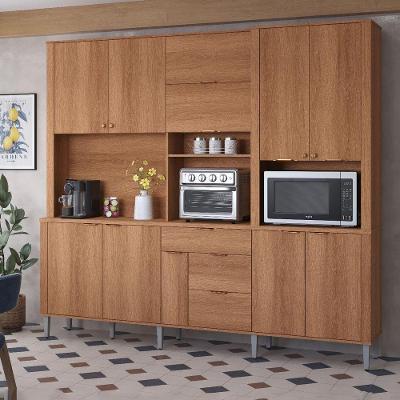 Armário De Cozinha Astra 10 Portas 4 Gavetas Jequitibá - Lukaliam