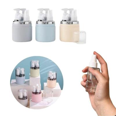 Kit 3 Frascos Spray Reutilizáveis para Viagem 50ML e 100ML em Plástico com Funil Mini Transparente
