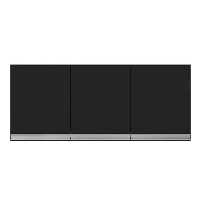Armário Aéreo Para Cozinha Lavanderia Andréia 3 Portas 120cm Preto Fosco-mabe Magazine