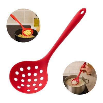 Escumadeira Escumadeira Vermelha 33cm de Silicone Flexível Livre de BPA em Panelas Vermelho Wellmix
