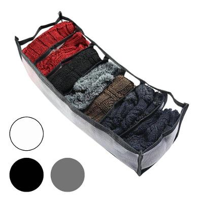 Kit 06 Organizador de Gavetas 7 Compartimentos para Roupas Íntimas e Meias Transparente Wincy