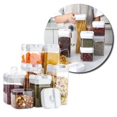 Conjunto de Potes Herméticos em Acrílico para Armazenamento