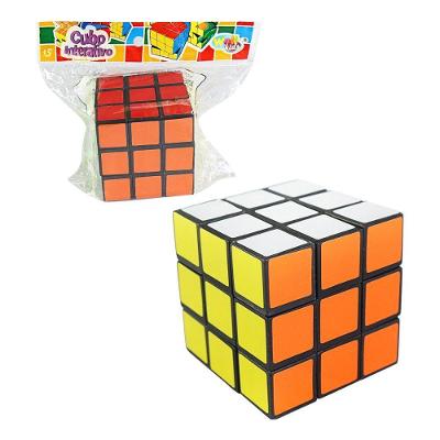 Kit 03 Cubos Mágicos 3x3x3 Interativos para Raciocínio Lógico com Giro Rápido Multicolor Wellmix