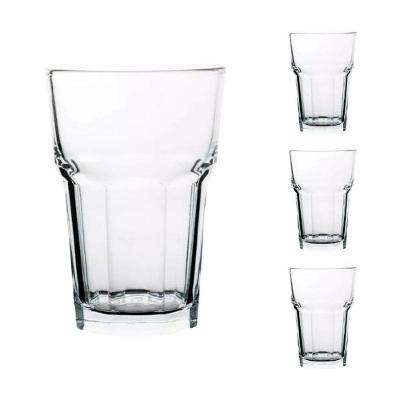 Jogo de Copos Jogo com 03 Copos de Vidro 350ML Resistente Empilhável para Bebidas Transparente Yeet