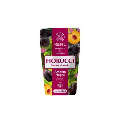 Sabonete Líquido Ameixa Negra Refil 440ML para Corpo e Mãos Vegano sem Parabenos Fiorucci