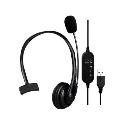 Headset Office FK 731A com Conexão USB e Design Ultraleve Preto Fortrek