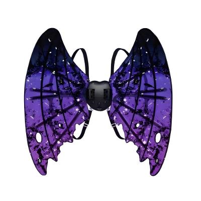 Fantasia de Asas com LED e Música Vampiro para Festas 1 Unidade Preto Utimix