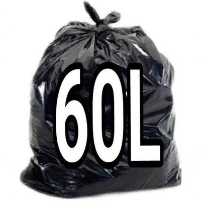 Saco de Lixo Kit 6 Pacotes 60L 60x70CM Preto para Lixo Normal Médio Higipack