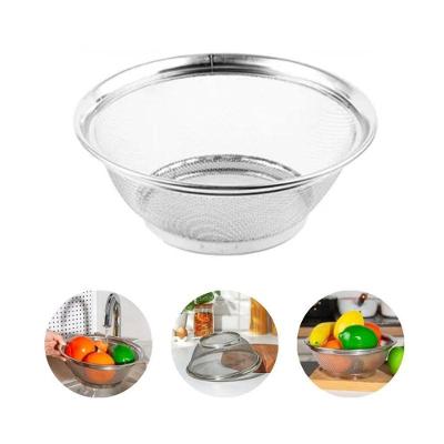 Escorredor 25cm em Aço Inox com Design Vazado para Frutas Legumes e Verduras Inox Yeet