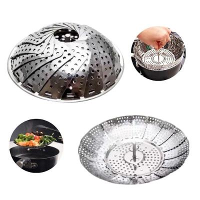 Cesta para Cozimento a Vapor Cesta de Inox 30CM Escorredor Ajustável em Aço Inox Dobrável Inox Yeet