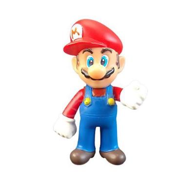 Kit Boneco Articulado com Caneca Mario World Nº3 com Action Figure Vinil, Braços Articulados