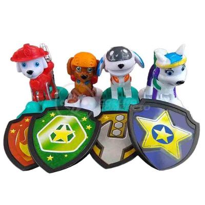 Kit de Bonecos Brinquedos Patrulha Canina com 4 Personagens 8CM e Skates Smart Bracelet