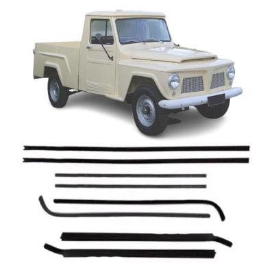 Jogo de Canaletas e Pestanas para Portas F103 Ford Pick-up F-75 1977 a 1982 e Rural Willys Uniflex