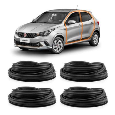 Kit Borracha de Vedação de Porta F103 para Fiat Argo Após 2018 com 4 Peças Uniflex