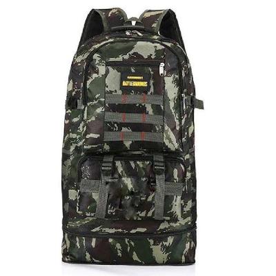 Mochila Resistente Impermeavel Camuflada Grande 5 Bolsos Camping Trilha Aventura Verde Yeet