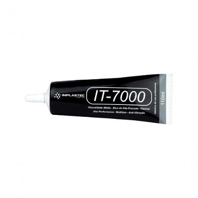 Cola para Tela de Celular Implastec IT7000 para Manutenção de Eletrônicos Preto 110ML