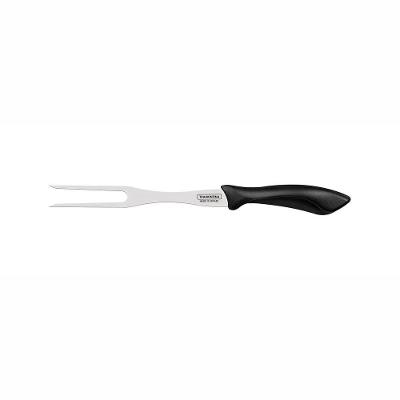 Garfo Trinchante 23656-100 em Aço Inox com Cabo de Polipropileno para Churrasco e Cozinha Preto
