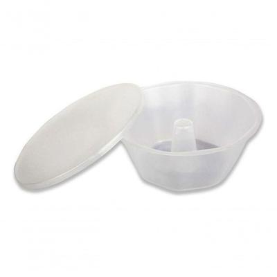 Forma para Mini Pudim Descartável com Tampa 500ML C-60 Transparente Higipack