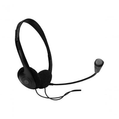Headset Office com Microfone de Alta Sensibilidade e Adaptador USB-C Preto Bright