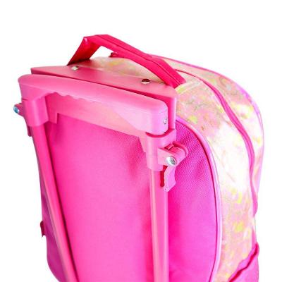 Kit Escolar Infantil Rocie com Mochila de Rodinha Princesas Lancheira Estojo