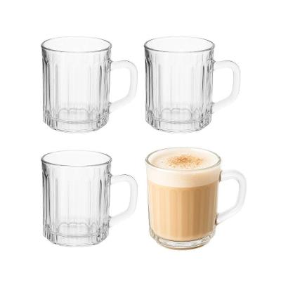 Jogo de Canecas Cappuccino Chocolate Chá 300ML em Vidro Transparente em Casa Tem