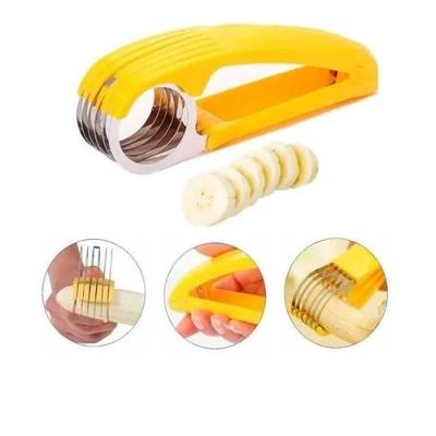 Fatiador de Alimentos Fatiador de Banana em Aço Inoxidável para Frutas Legumes Salsicha Amarelo Yeet