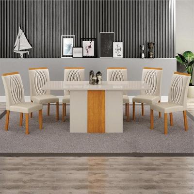 Sala De Jantar 6 Cadeiras 100%mdf 1,60x80 Dhora Arbo Design