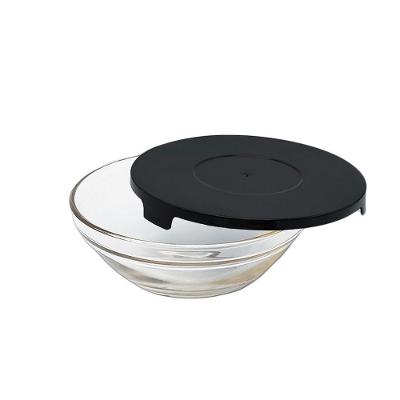 Jogo de Tigelas Bowls 5 Peças em Vidro com Tampas Empilháveis para Cozinha Preto Jocenter