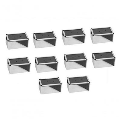 Kit 10 Porta Guardanapo H3a para Papel Aço Inox Deitado 16x14 Inox Higipack