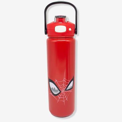 Garrafa Térmica Excalibur Click Homem Aranha 700ML Parede Dupla Alça de Silicone Vermelho Marvel