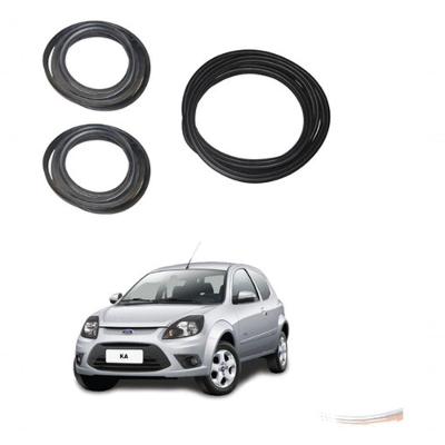 Kit Borrachas de Vedação Automotiva para Portas e porta-malas Modelo Original Ford Ka G2 2010 a 2014