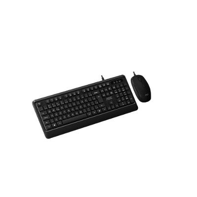 Conjunto Teclado e Mouse com Fio Km170 Layout Abnt2 Sensor 1000 Dpi Preto AOC